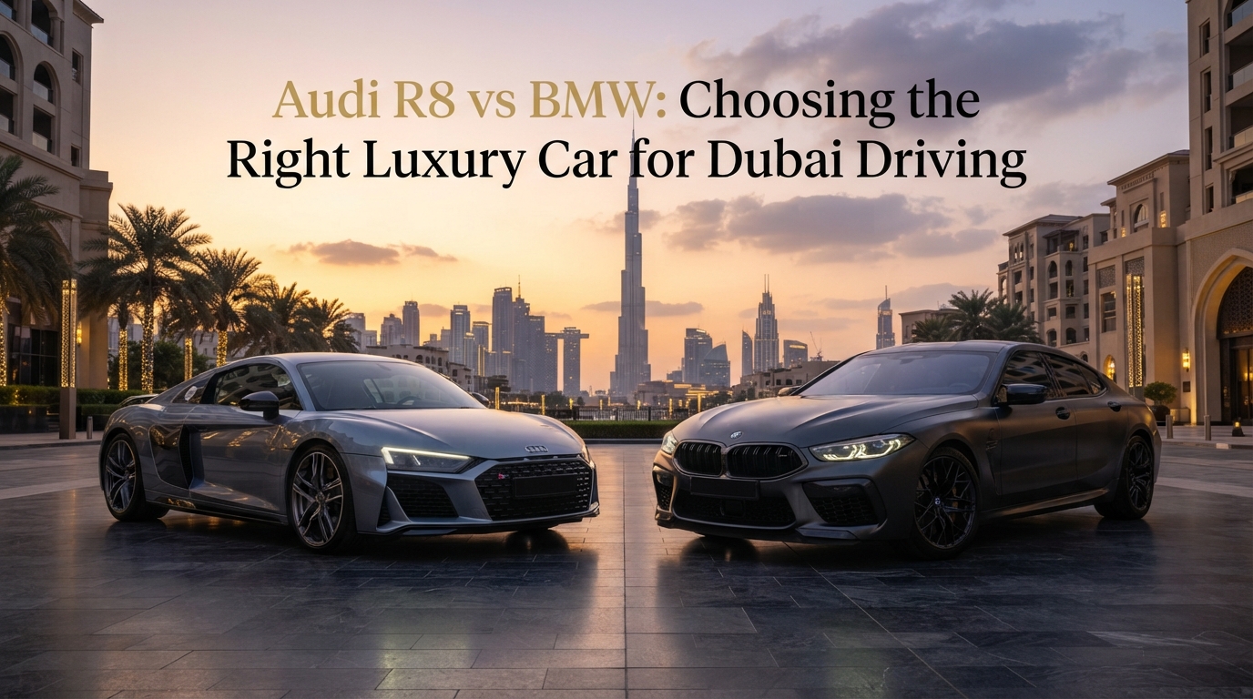 create for Audi R8 vs BMW: Choosing the Right Luxury Car for Dubai Driving